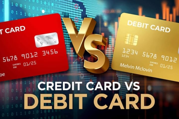 thẻ tín dụng và thẻ ghi nợ debit